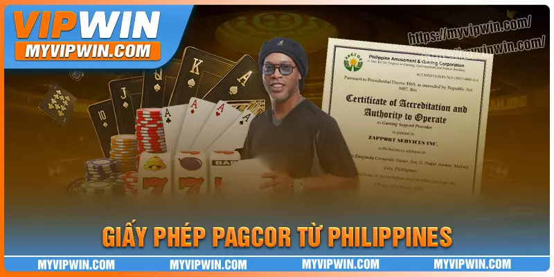 Giấy phép pagcor quốc tế từ philippines